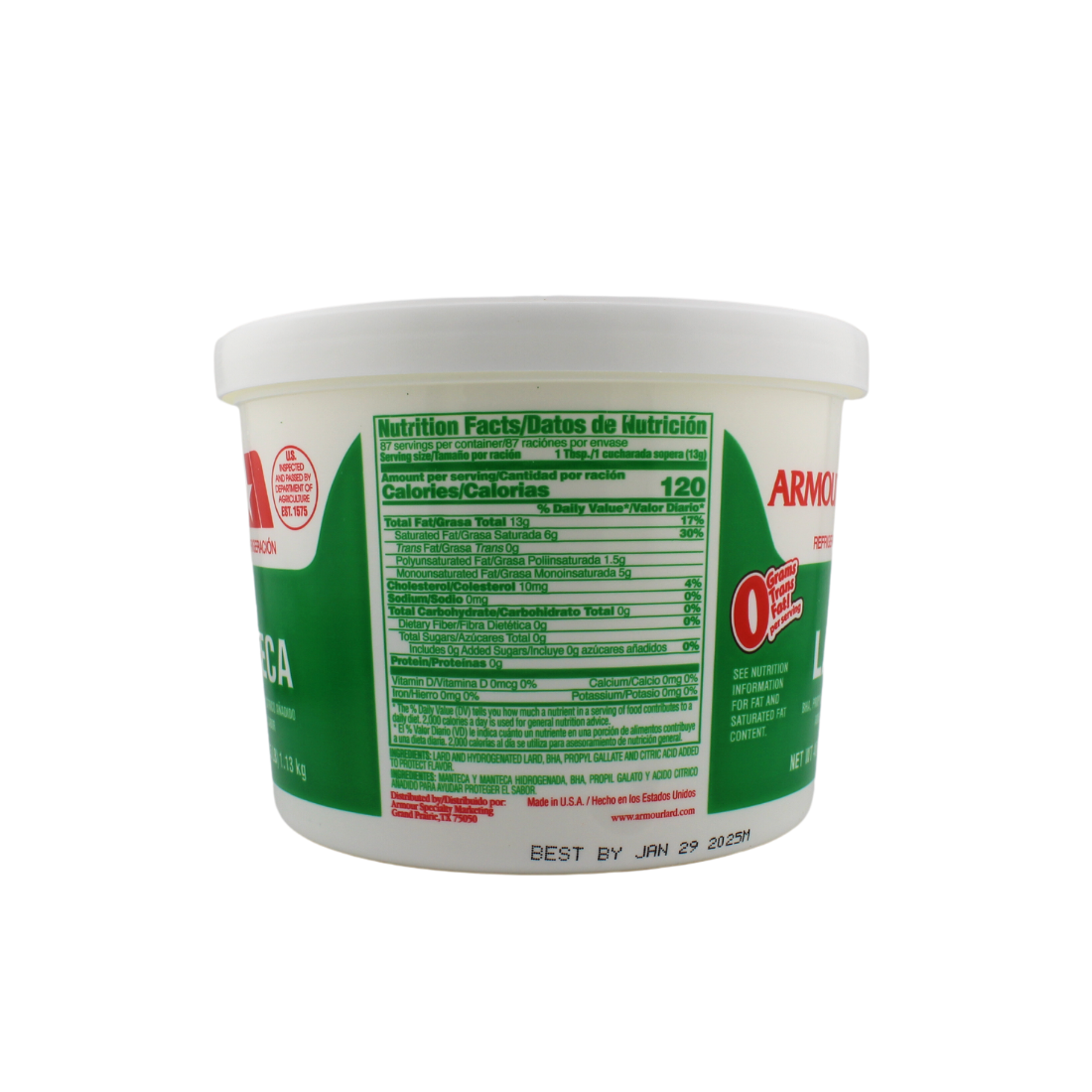Armour Lard 2.5 lb | 12 Pack