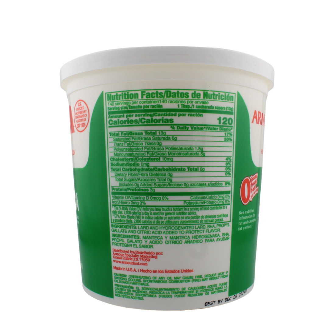 Armour Lard 4 lb | 12 Pack