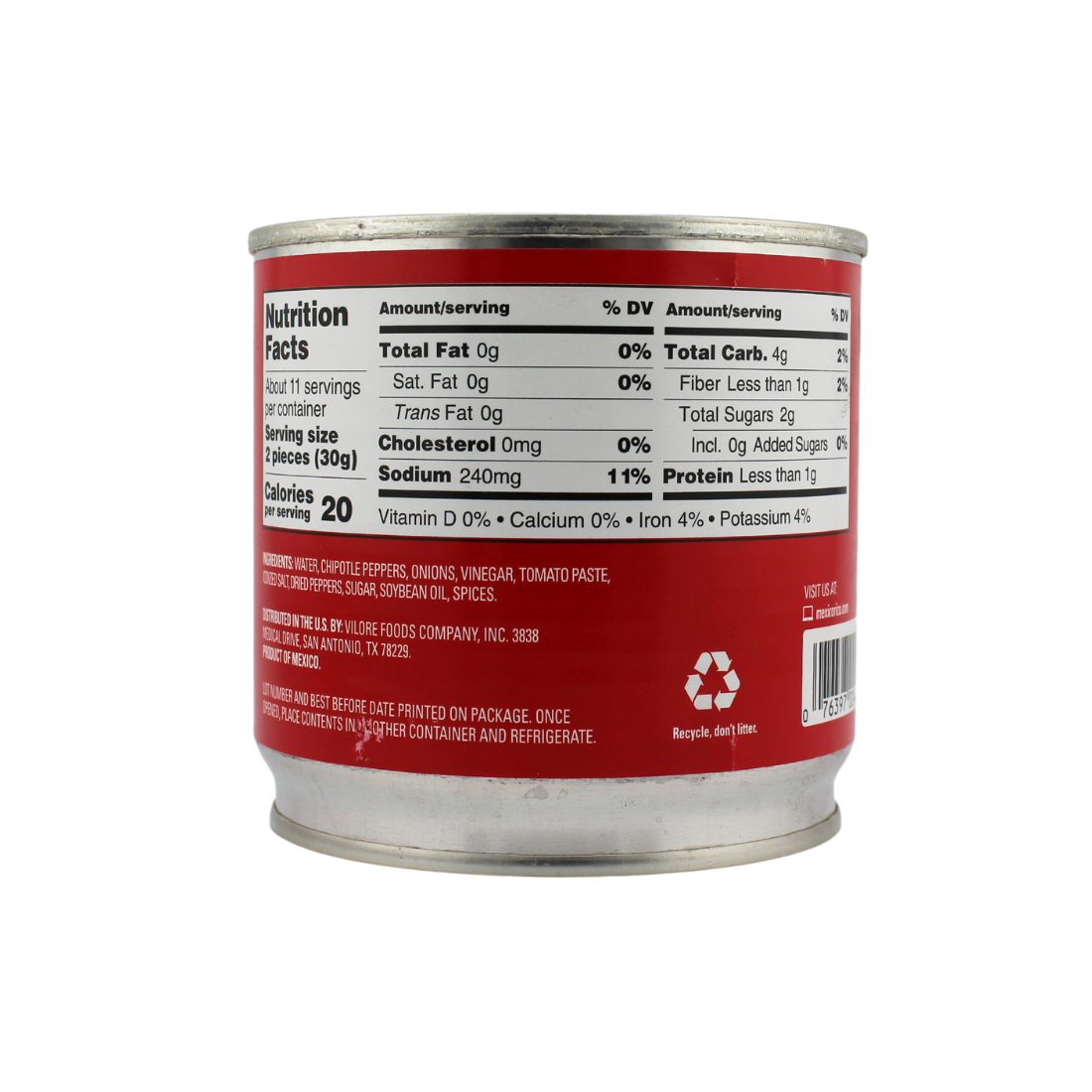 La Costeña Chipotle Peppers 12oz | 12 Pack