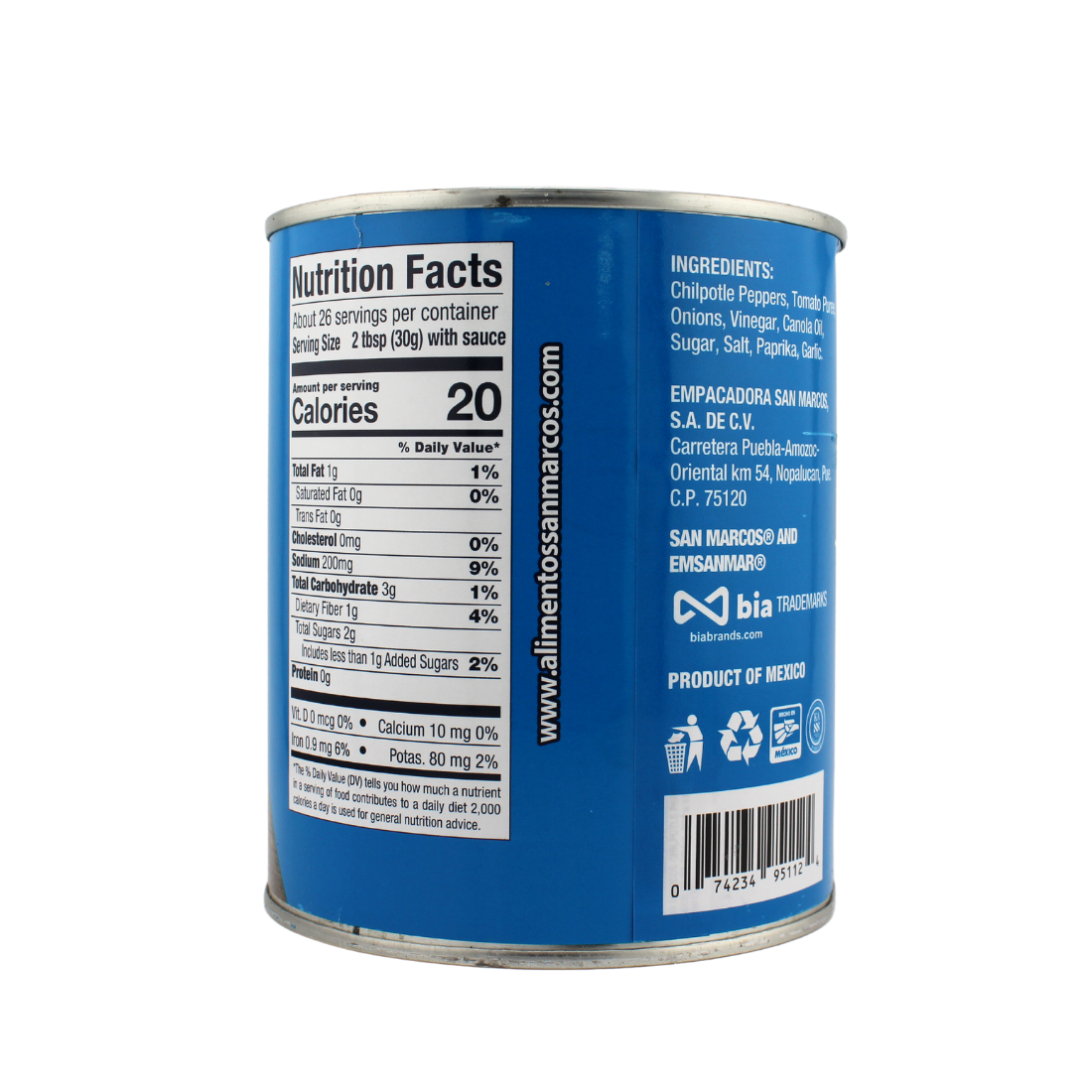 San Marcos Chipotle Peppers 28oz | 12 Pack