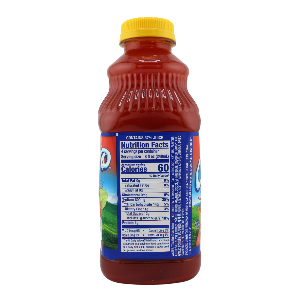 Clamato Tomato Juice Picante 32oz | 12 Pack