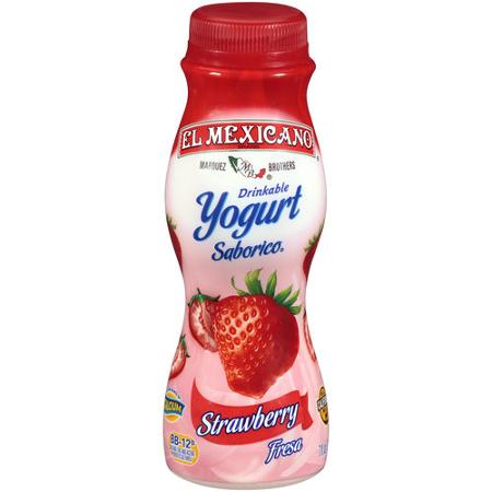 El Mexicano Fresa (bebida de yogur) 7oz | Paquete de 12