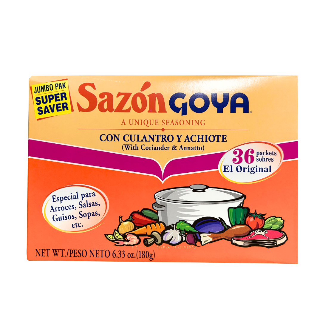 Goya Sazon Culantro Y Achoite 15 36 Jumbo