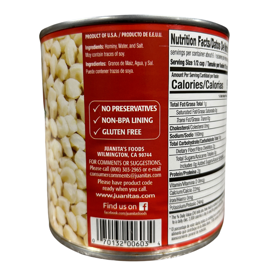 Juanita's Hominy 25oz | 12 Pack