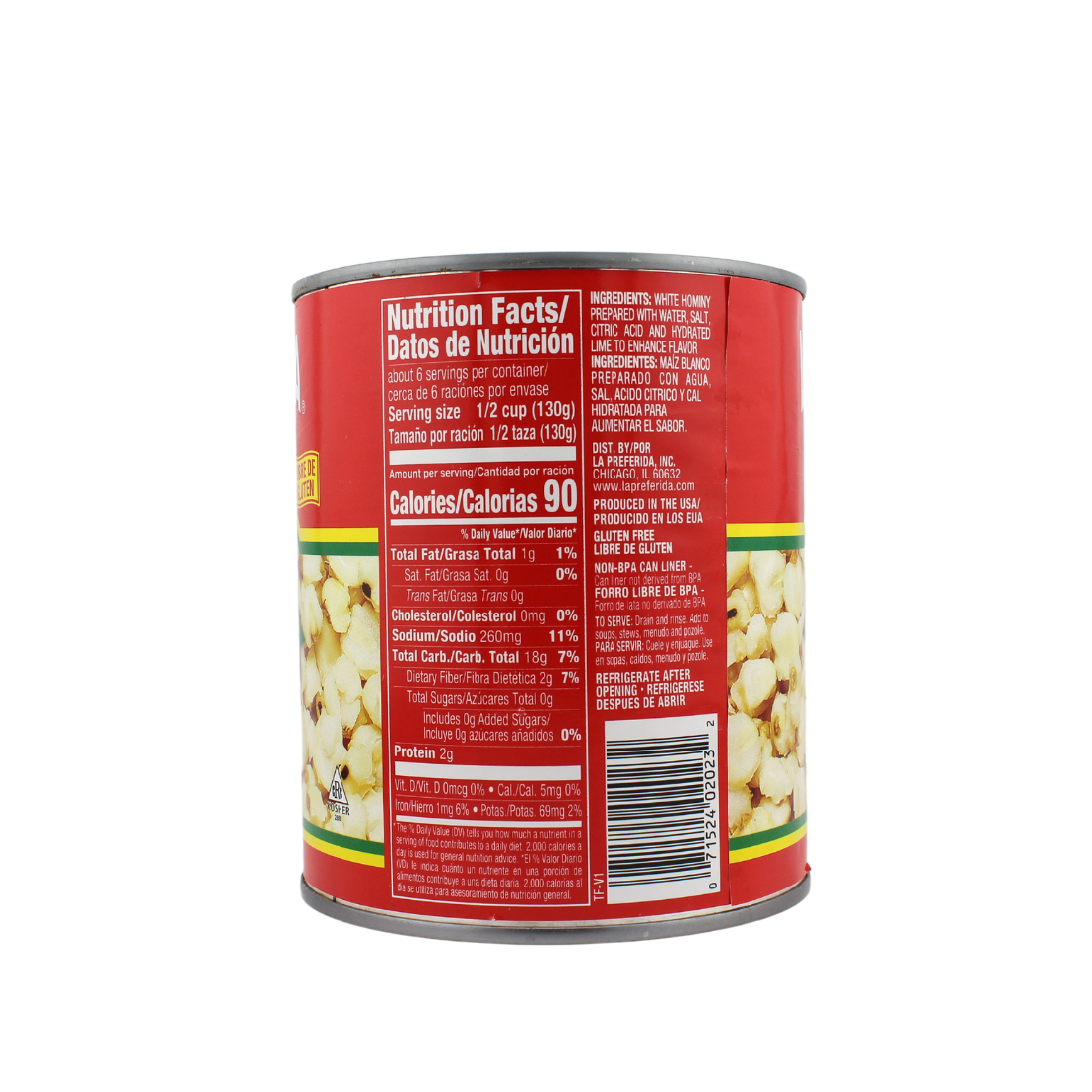 LP Mexican Style Hominy 29oz | 12 pack