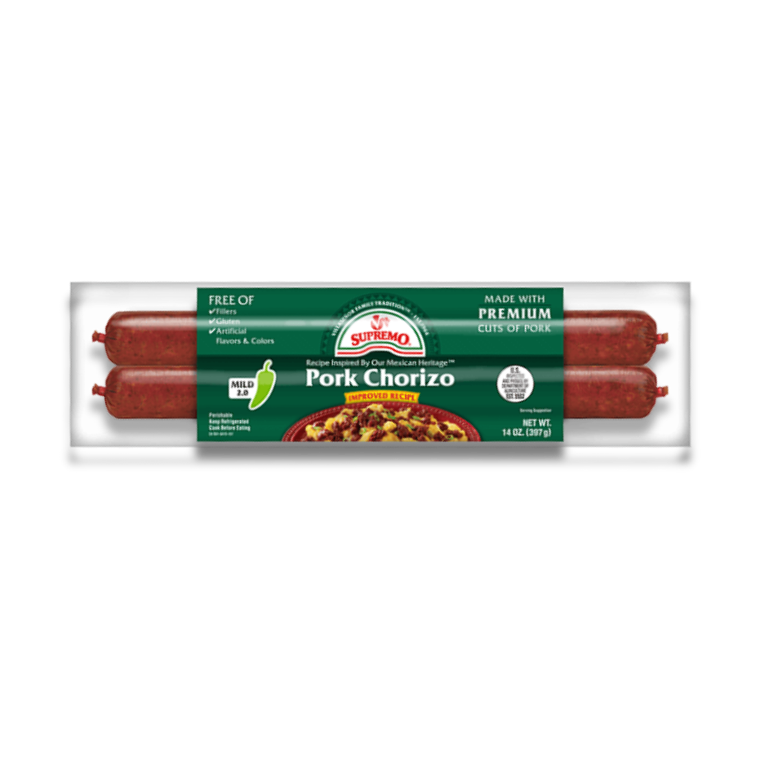 Supremo Pork Chorizo No-Pic | 14 oz