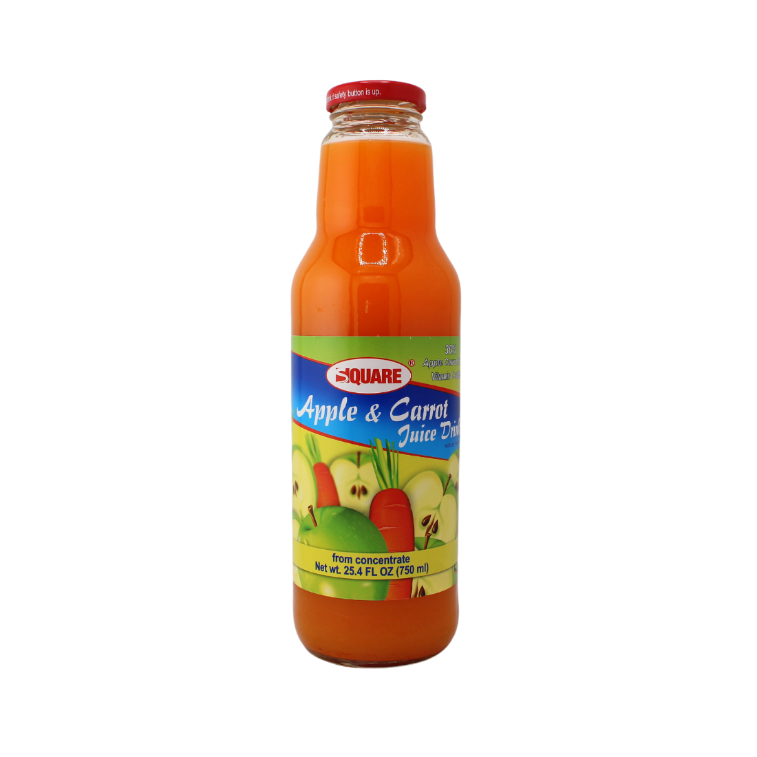 Square Juice Apple/Carrot 25.4oz | 8 Pack