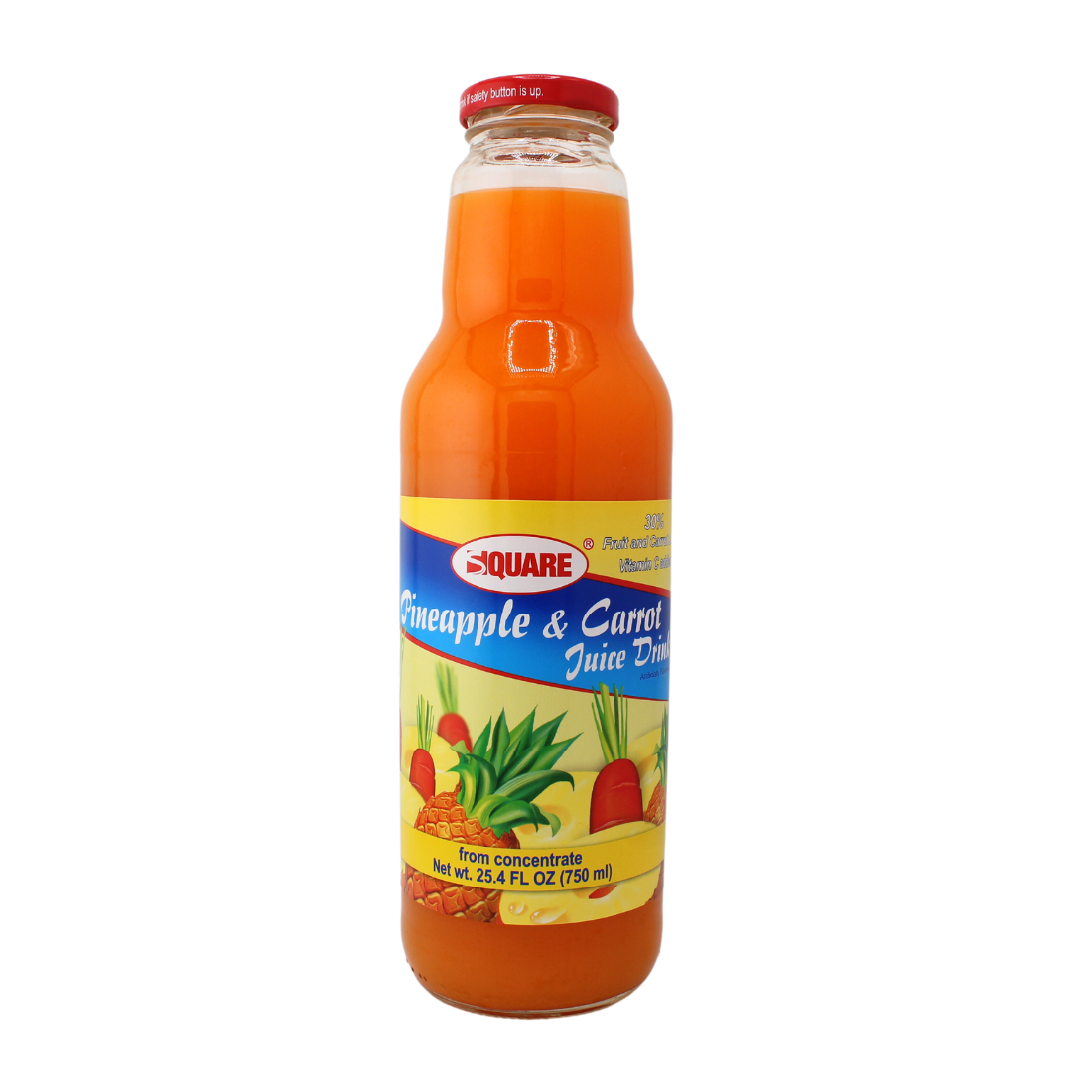 Square Juice Pina/Carrot 25.4oz | 8 Pack